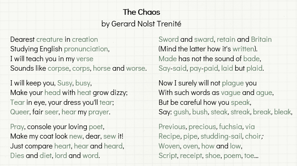 "The Chaos" by Gerard Nolst Trenité
