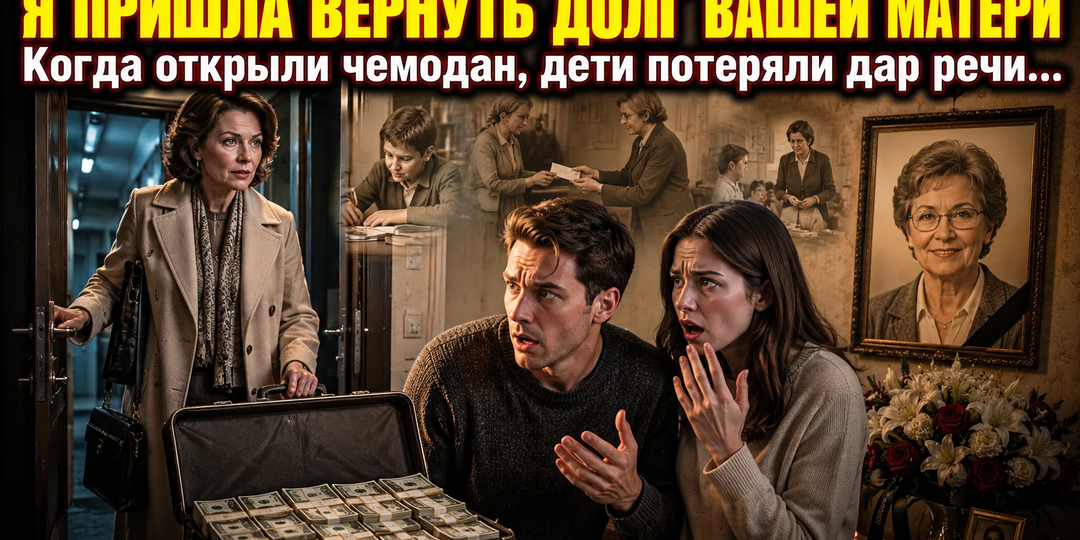 «Я пришла вернуть долг вашей матери»: незнакомка открыла чемодан, и дети потеряли дар речи