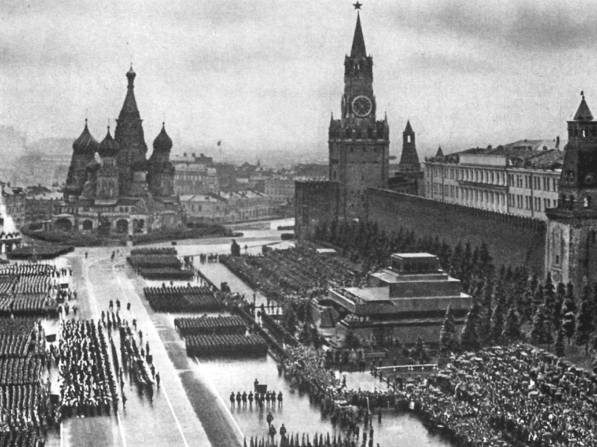 Красная площадь во время Парада Победы 24 июня 1945 г. 