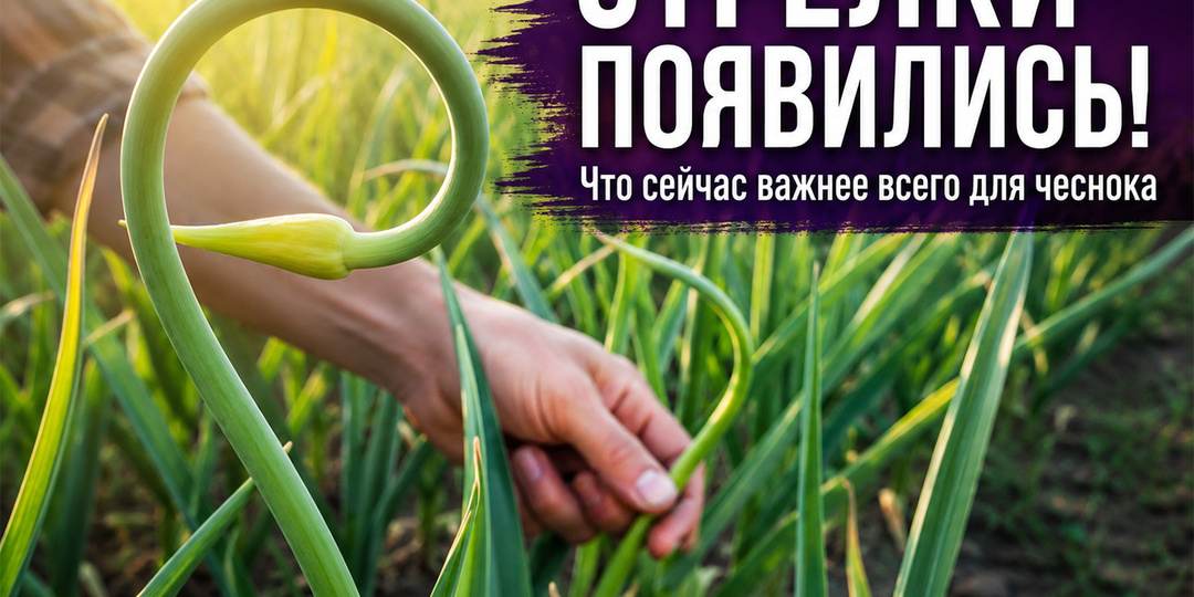 Чеснок выпустил стрелки — начинается самый важный этап формирования головки