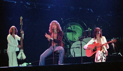  Led Zeppelin на сцене в 1977 году