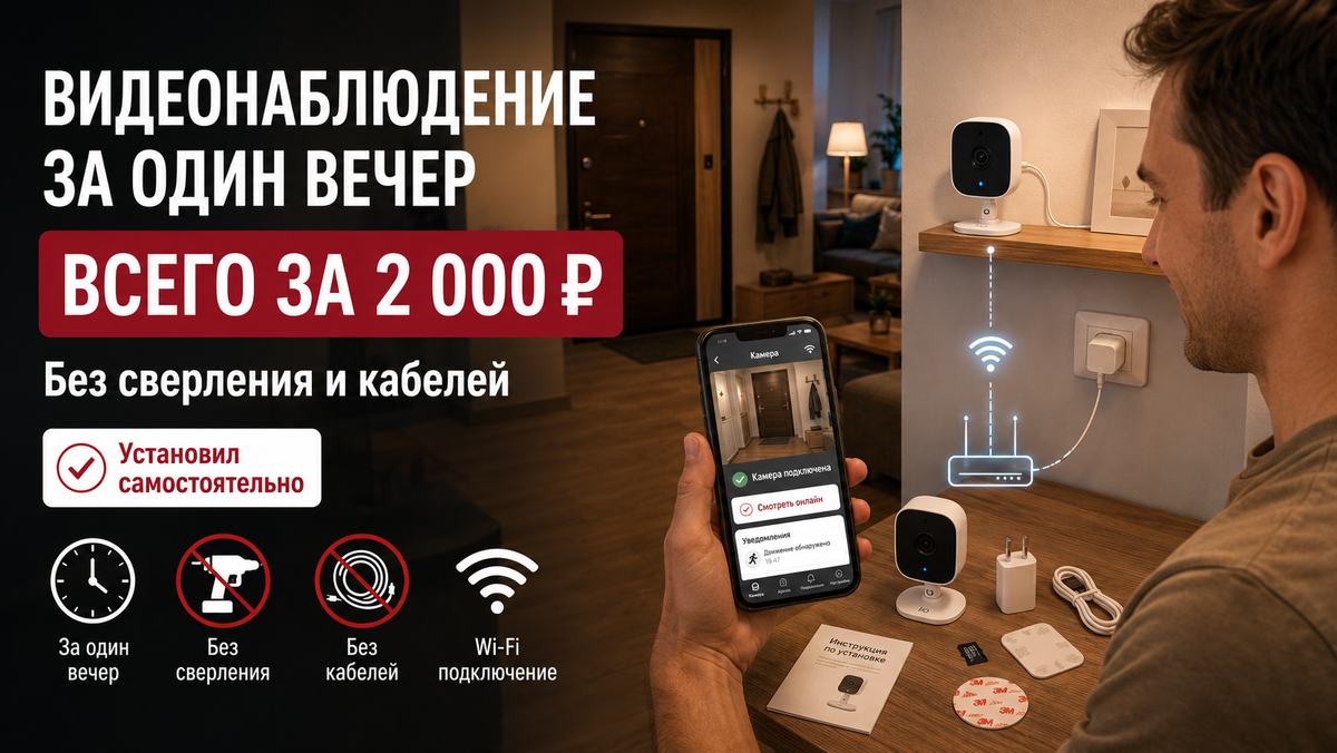 Видеонаблюдение за один вечер