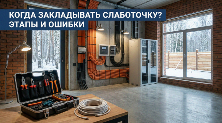    Правильное планирование и закладка слаботочных кабелей — залог стабильной работы интернета и умного дома.