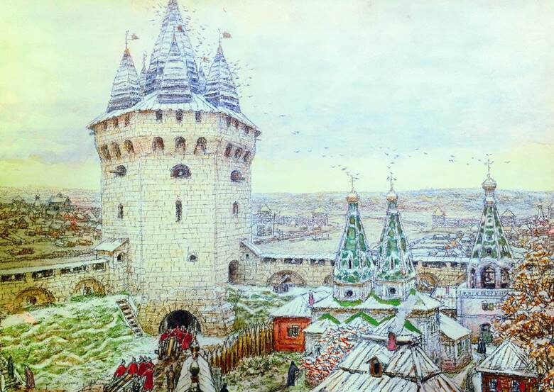 Аполлинарий Васнецов. Семиверхая башня. Фантазия.