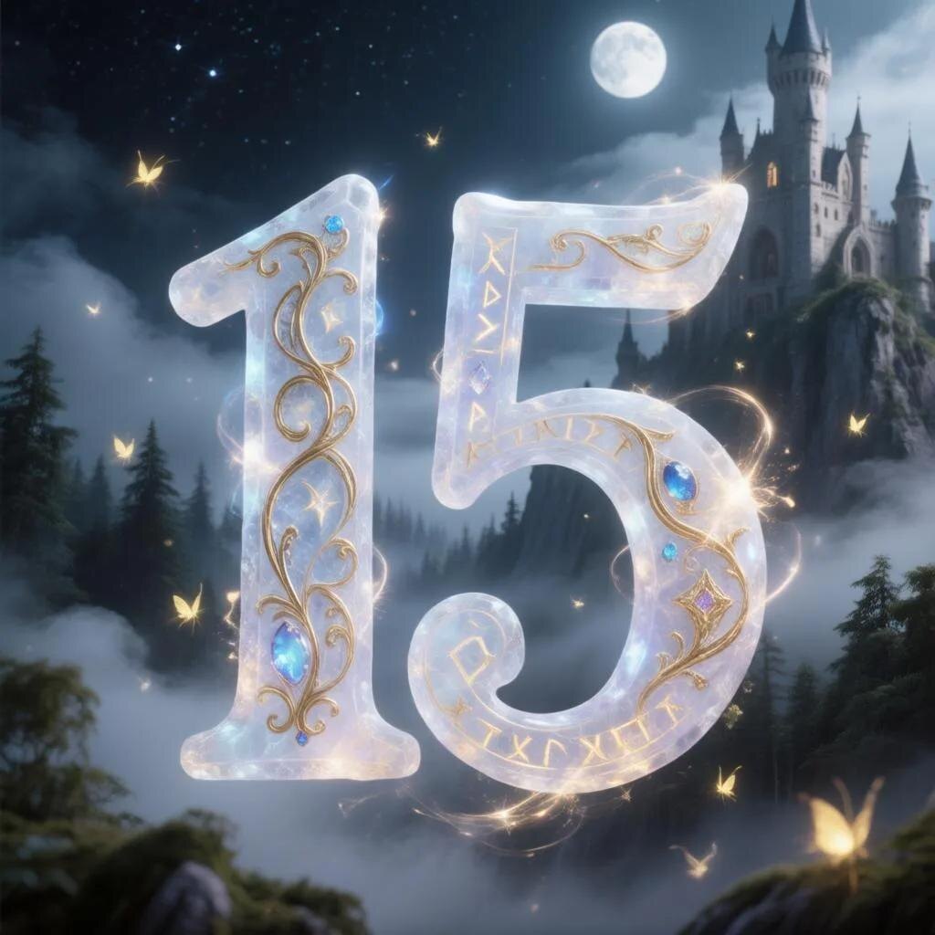 Число 15. Иллюстрация сгенерирована нейросетью