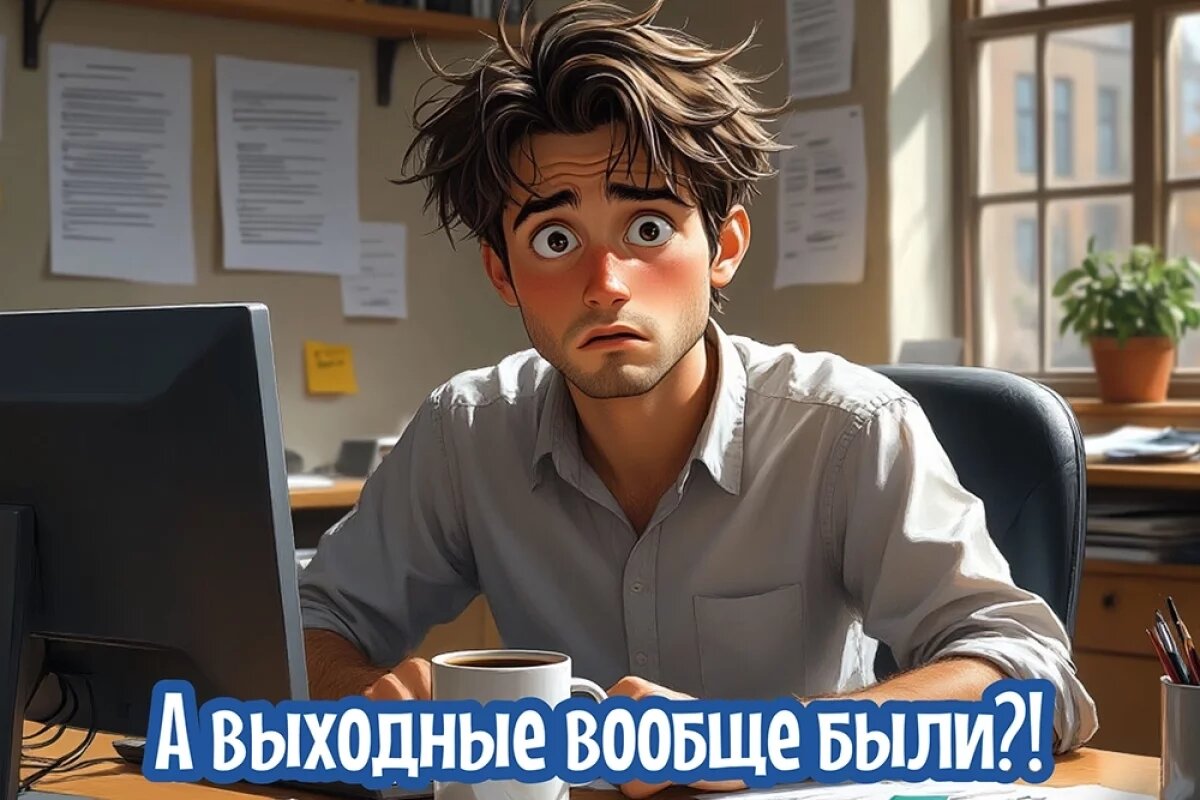    50+ открыток «Завтра на работу».