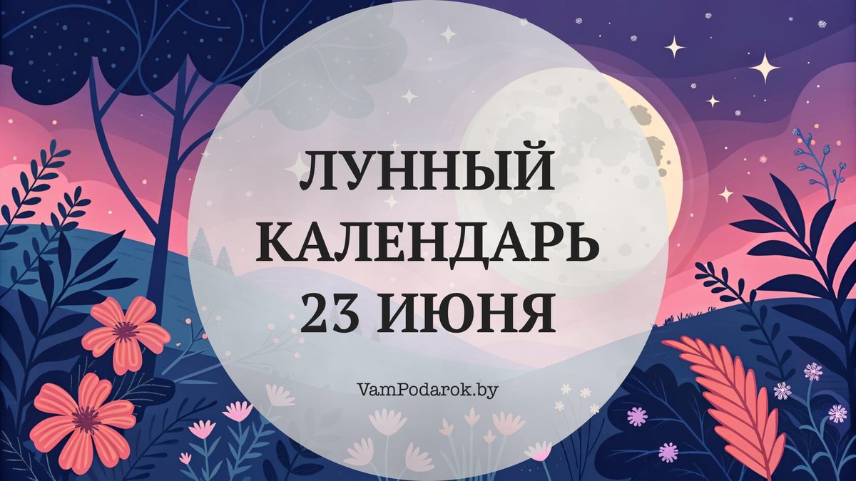 Лунный календарь на 23 июня 2026 года