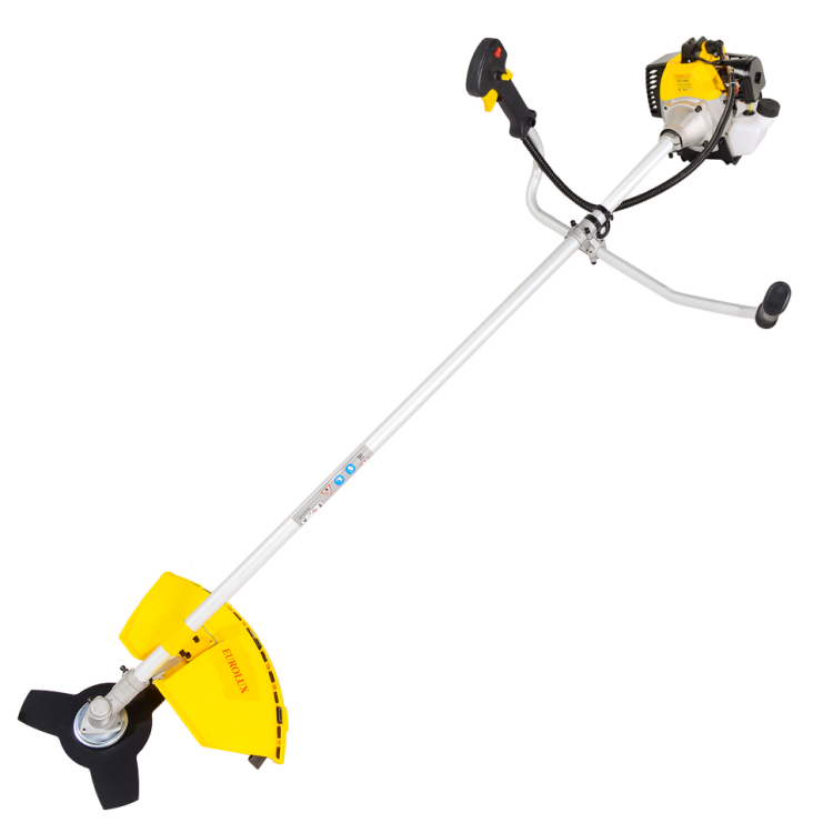 Триммер бензиновый Eurolux TR-1300T: 1800 Вт, цельная штанга, стандартный ремень, диск 3Т, стандартная катушка