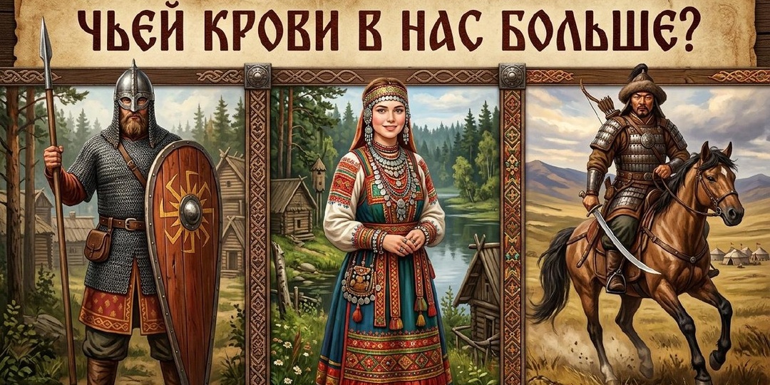 🧬 Славяне, тюрки или финно-угры: чьих генов на самом деле больше у современного жителя Центральной России?