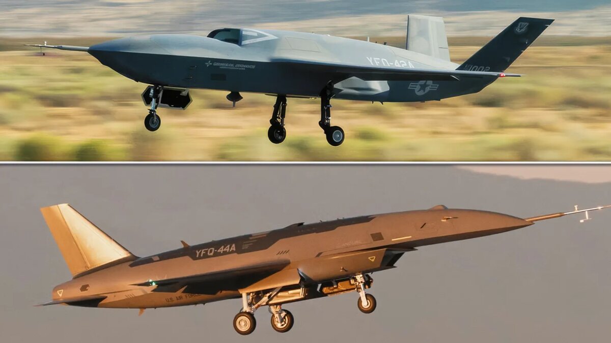 ВВС США выбрали Anduril и General Atomics для постройки первых ведомых БПЛА: как YFQ-44A и YFQ-42A превратят F-35 и NGAD в командиров роя. Фото: Anduril Industries / General Atomics