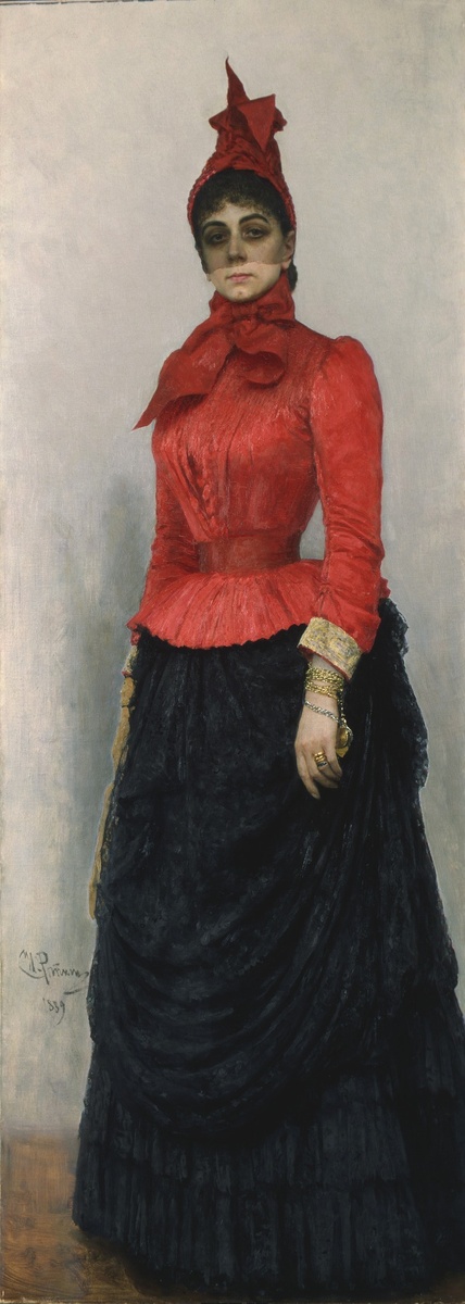 Илья Репин. Портрет баронессы В.И. Икскуль фон Гильденбандт. 1889. Холст, масло, 196,5 × 71,7 см. Государственная Третьяковская галерея, Москва. Общественное достояние / Wikimedia Commons