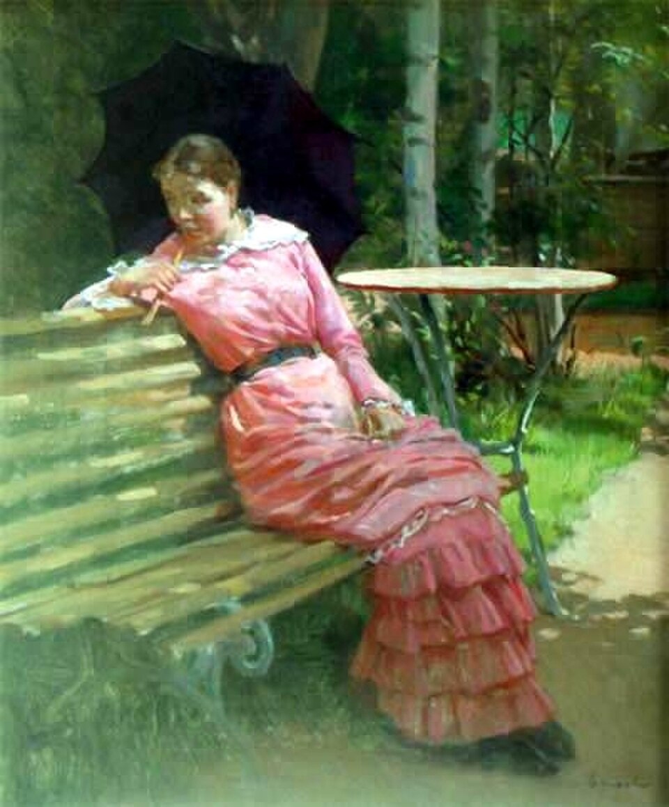 Карл Лемох. На скамейке. Варя. 1893–1894. Public domain / Wikimedia Commons