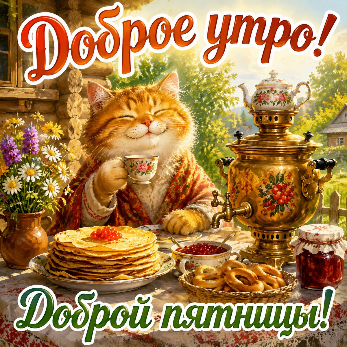 Доброе утро! Доброй пятницы! позитивная картинка