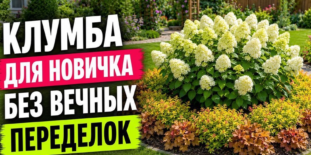 Клумба для начинающих: простая схема посадки «центр + бордюр» с понятным уходом