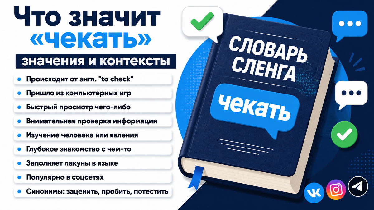 Что значит «чекать»: значения и контексты  📷
