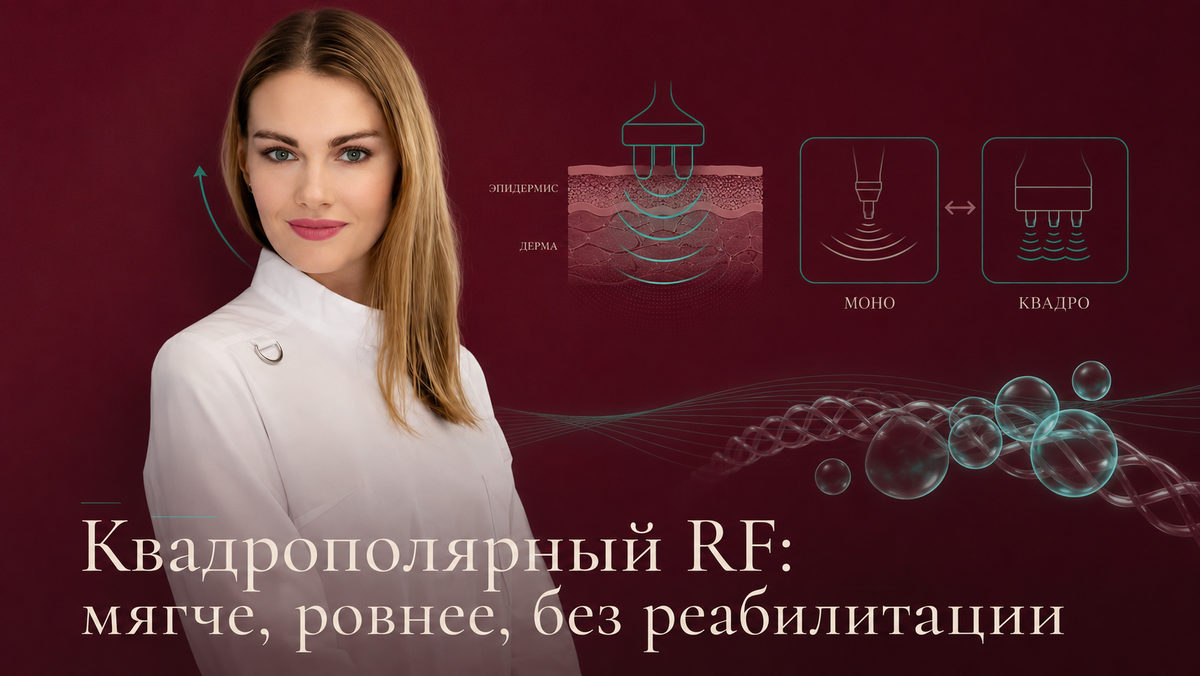 Квадрополярный RF-лифтинг лица: чем он отличается от монополярного RF