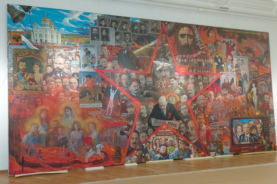    В Новосибирск привезли картину Ильи Глазунова «Великий эксперимент». Надежда РЫЖКИНА