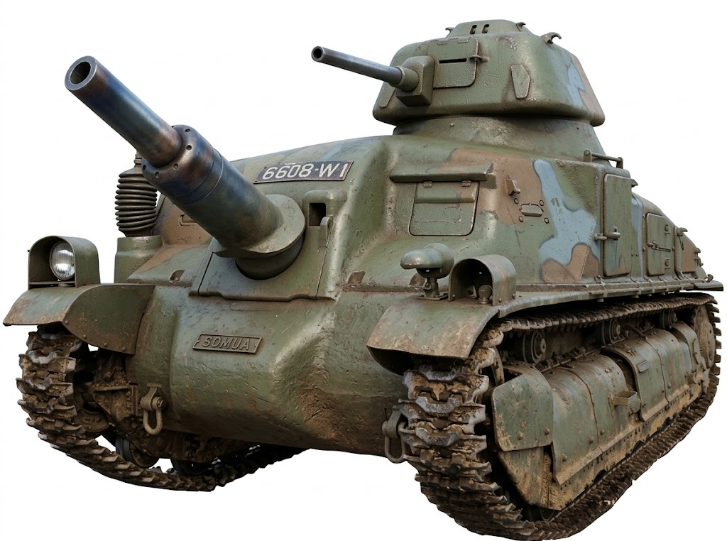 Самоходная артиллерийская установка Char SAu 40. Фотография в свободном доступе.