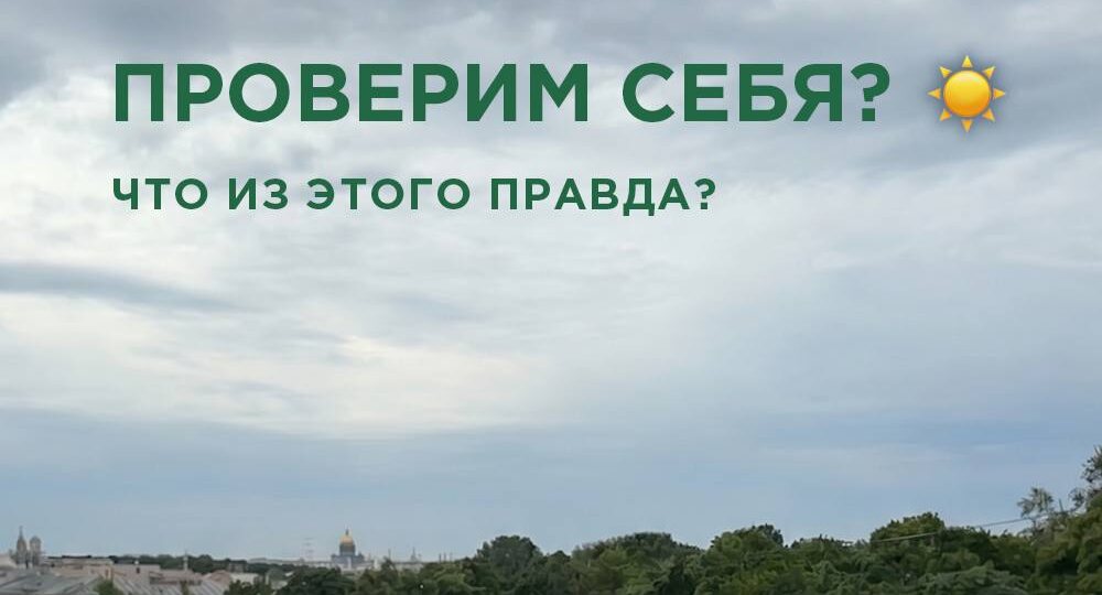 ☀️ Как думаете, что из этого правда