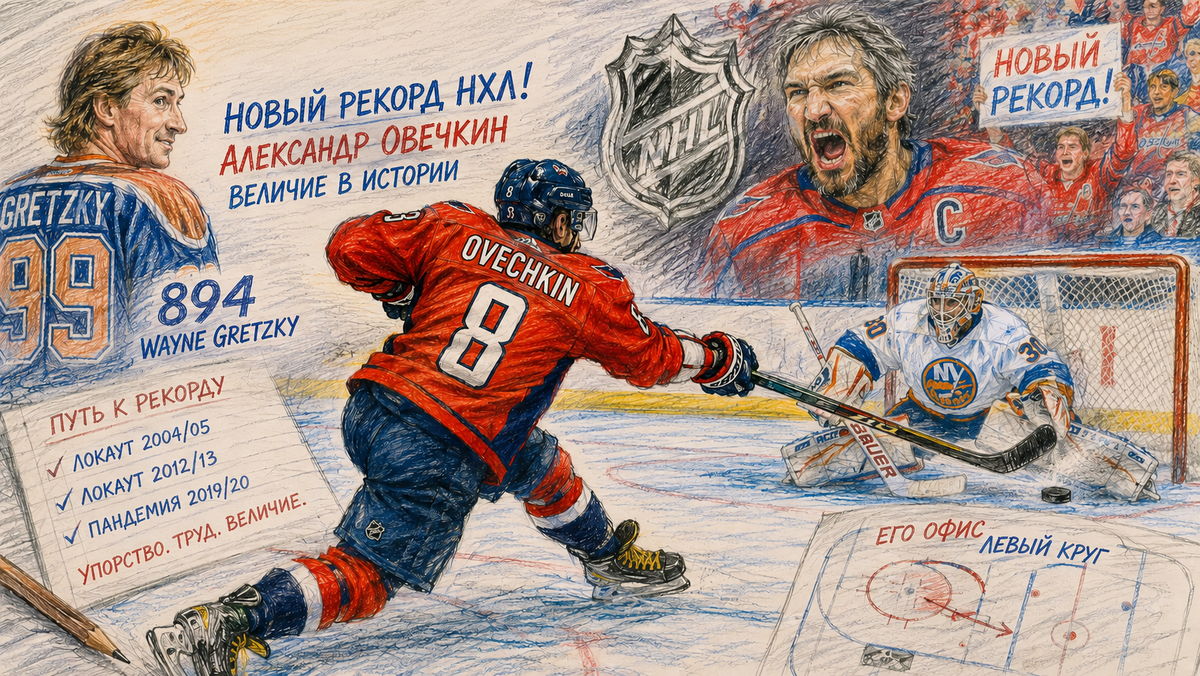 Иллюстрация. Александр Овечкин на пути к вечному рекорду Гретцки.