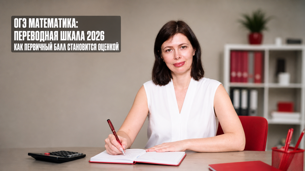 ОГЭ математика: переводная шкала 2026 — как первичный балл становится оценкой