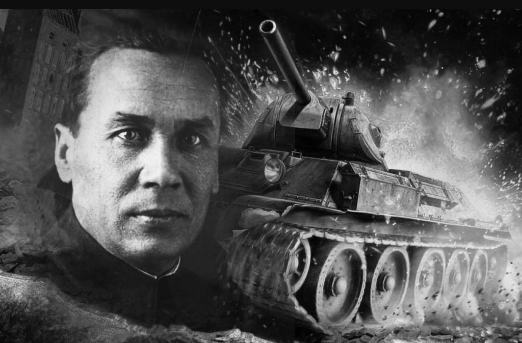 Михаил Кошкин и танк Т-34