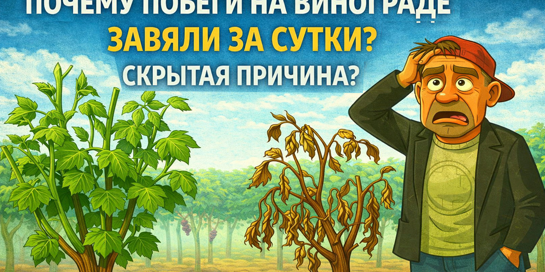 🍇 На винограде ЗЕЛЕНЫЕ ПОБЕГИ ВНЕЗАПНО ЗАВЯЛИ и ЗАСОХЛИ. Скрытая причина о которой никто не говорит!