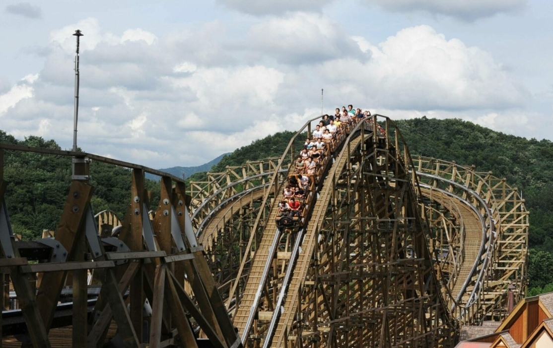 Захватывающие дух аттракционы в парке Everland