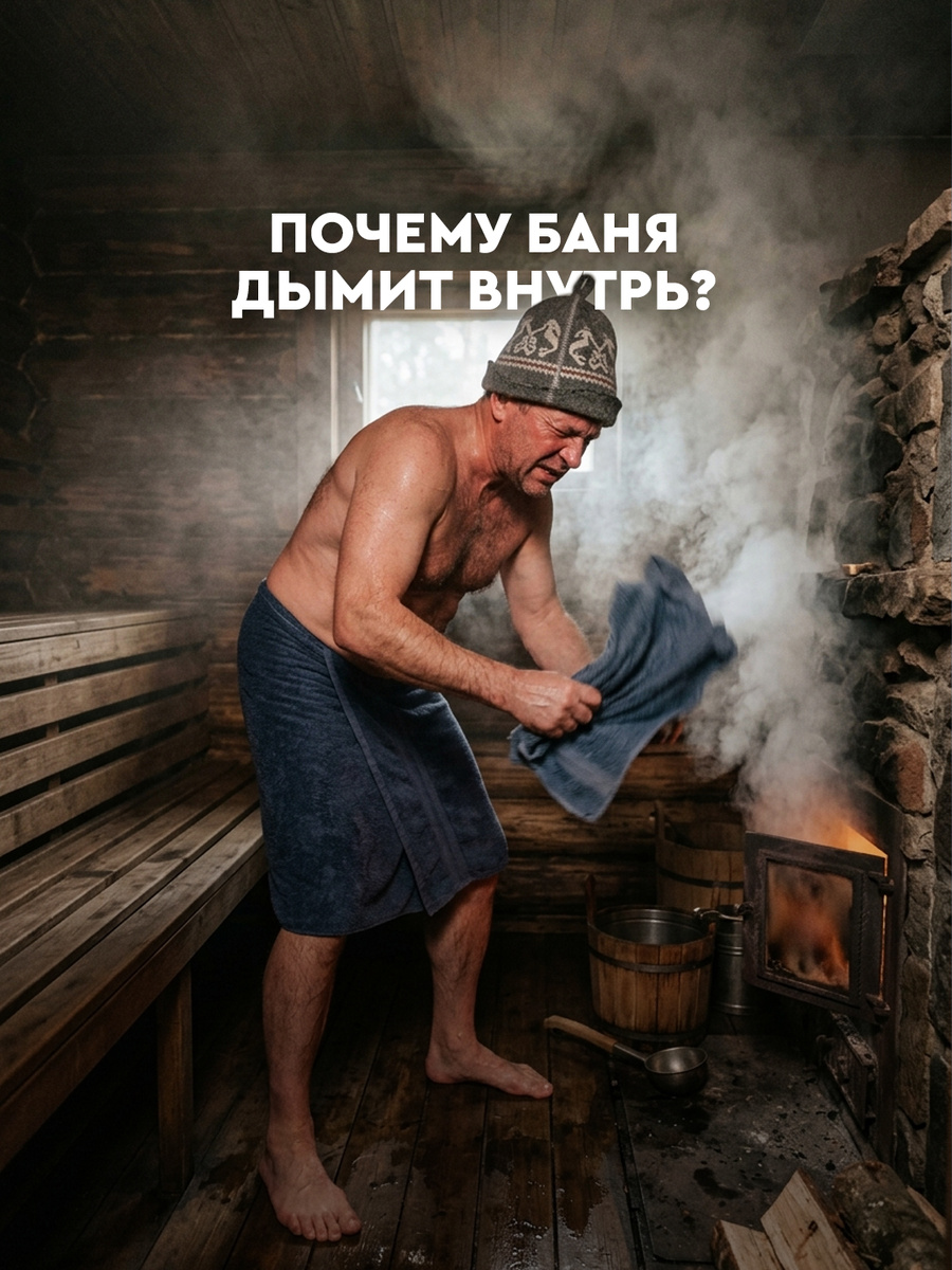 💨 Баня дымит внутрь? Разбираемся, в чём дело
