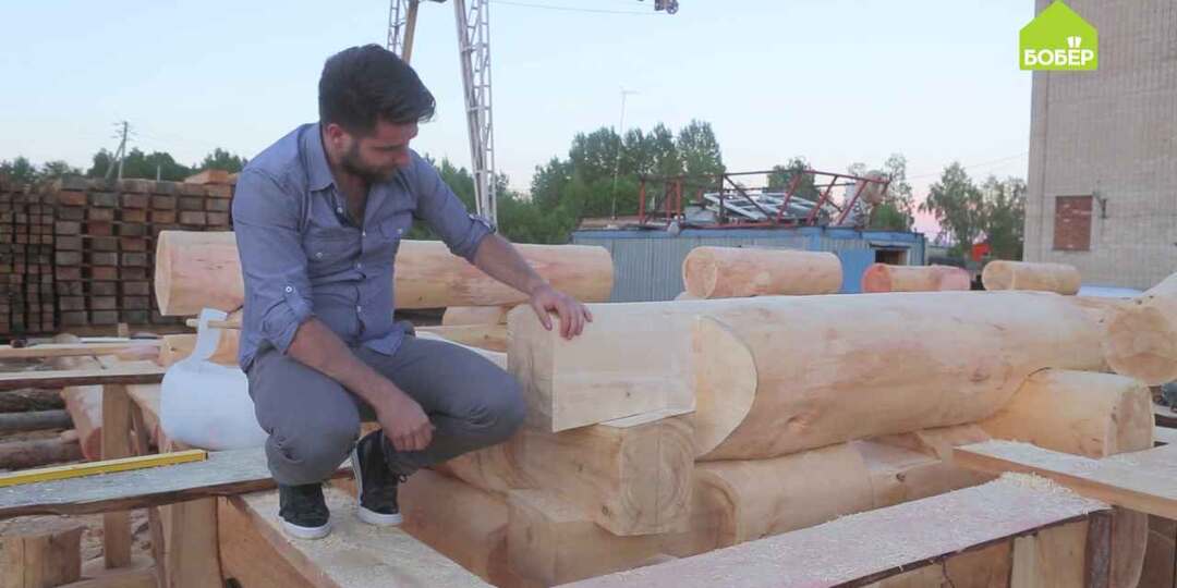 Соединение брёвен «в лапу»