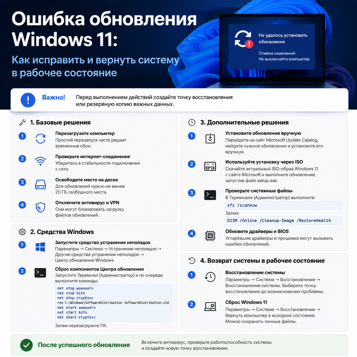 Ошибка 0x80070057 (Неверный параметр)
