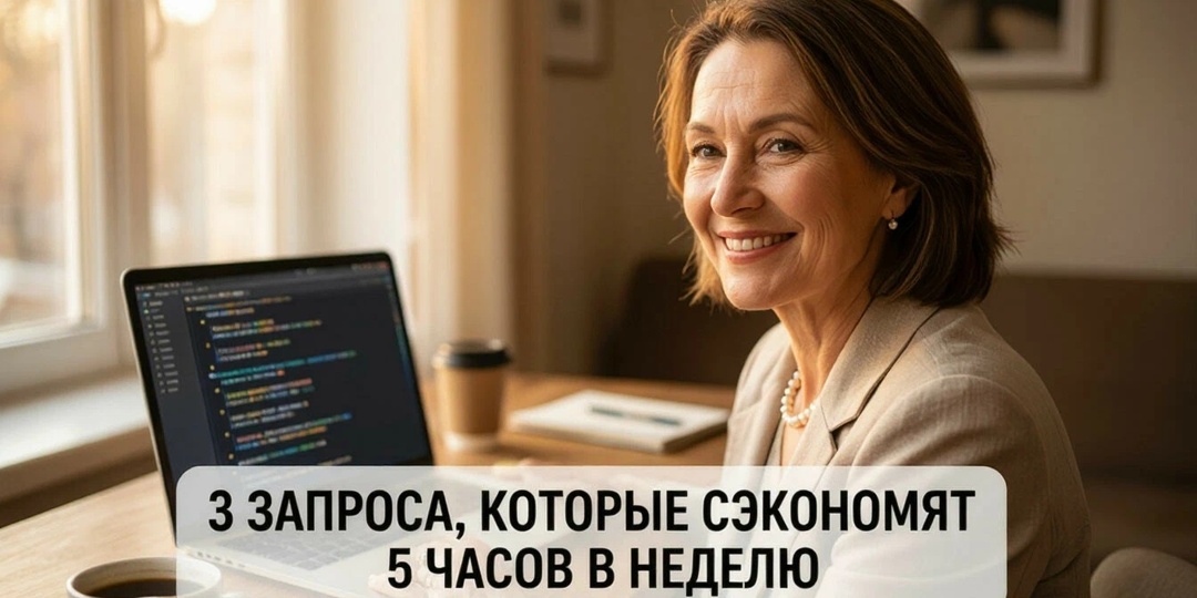3 запроса к нейросети, которые сэкономят вам 5 часов в неделю
