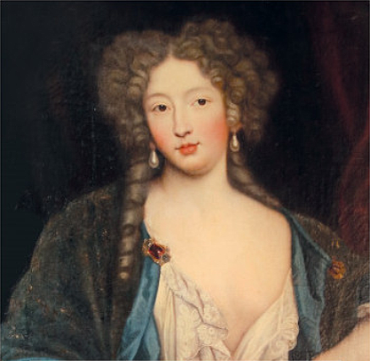 Мария-Анжелика де Скорай, герцогиня де Фонтанж (1661–1681). Французская школа, ок. 1680. Public domain.
