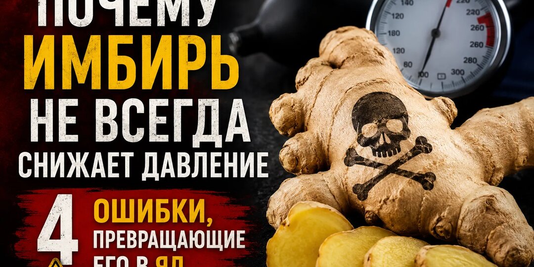Почему имбирь не всегда снижает давление: 4 ошибки, превращающие его в яд