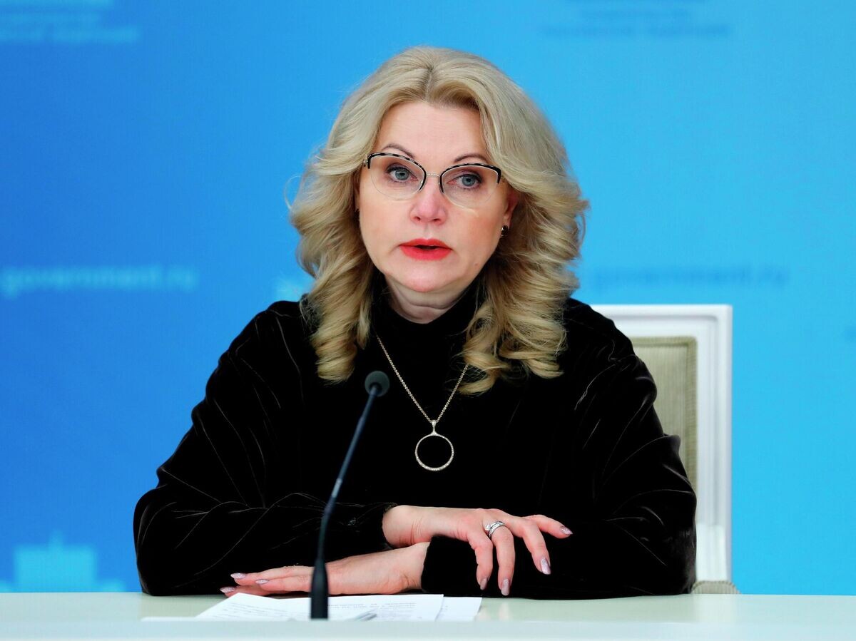    Заместитель председателя правительства РФ Татьяна Голикова во время брифинга в Доме правительства РФ | © РИА Новости / Дмитрий Астахов