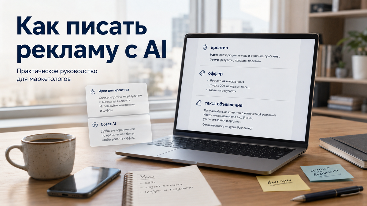 Нейросети для рекламы: как создавать креативы, офферы и объявления