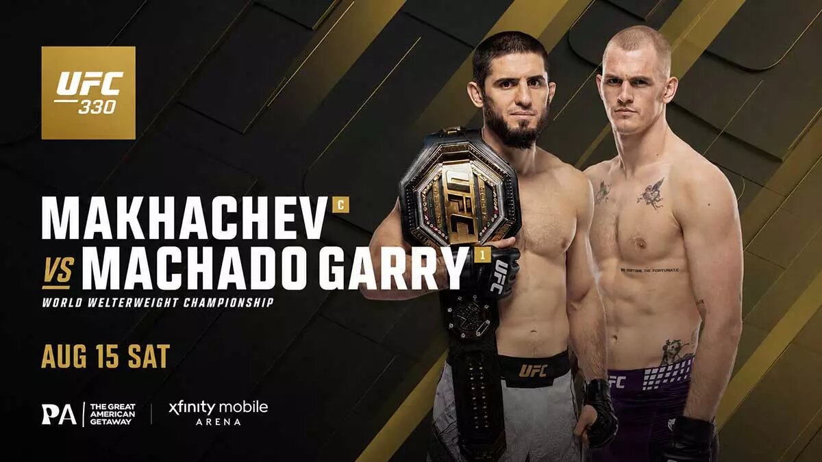 Ислам Махачев и Иэн Гэрри — 15 августа на UFC 330