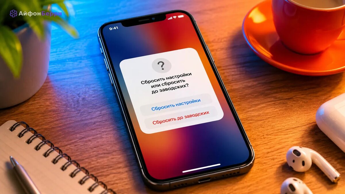 разница между сбросом настроек iPhone и полным стиранием данных.