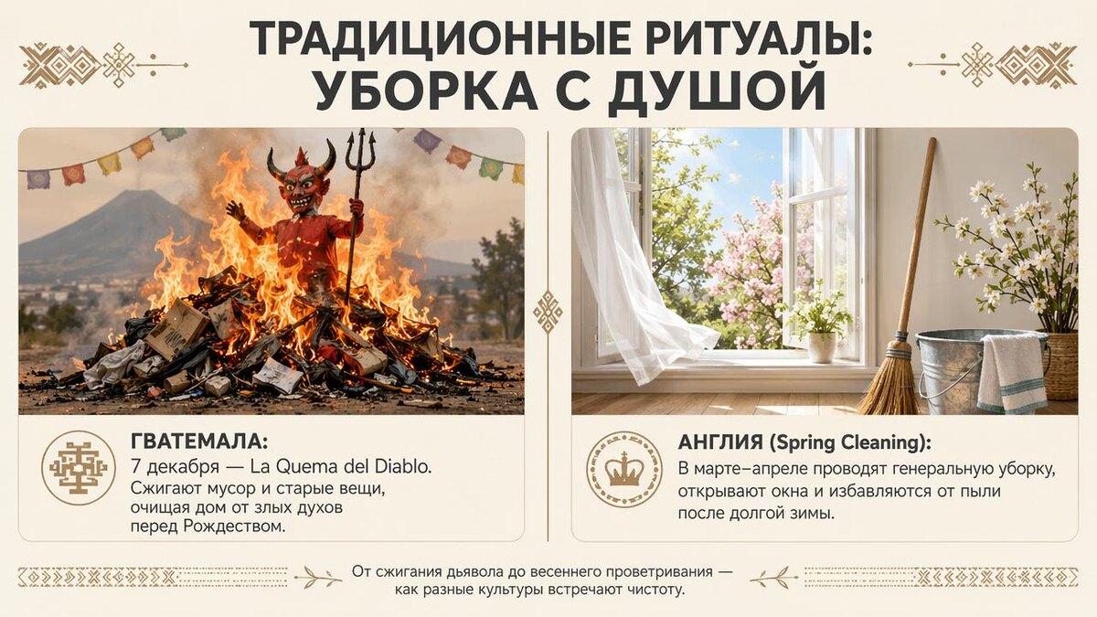 Ритуалы уборки в разных культурах