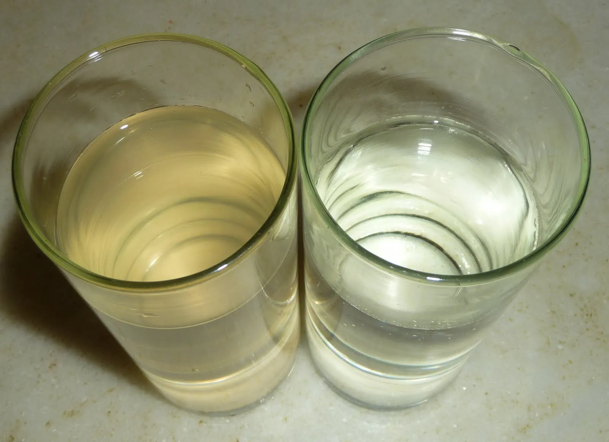 вода из крана и после фильтра