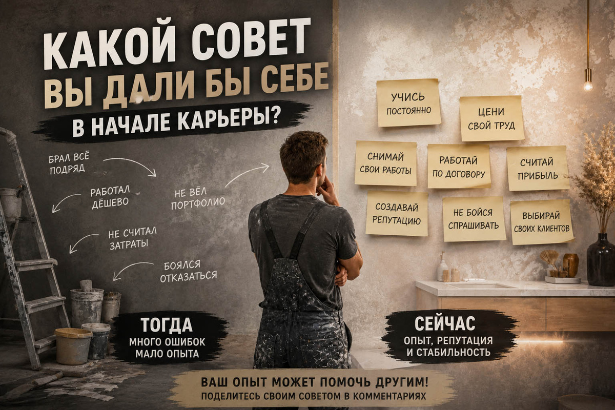 Какой совет вы дали бы себе в начале карьеры мастера? 