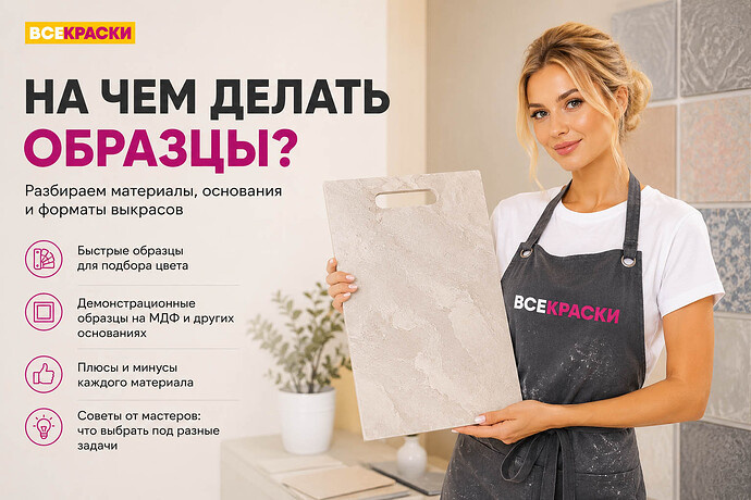На чем делать образцы декоративной штукатурки? 