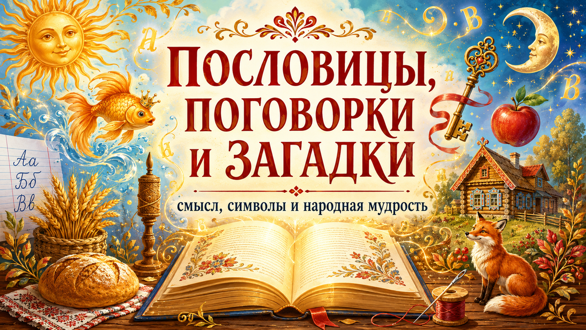 Пословицы, поговорки и загадки 