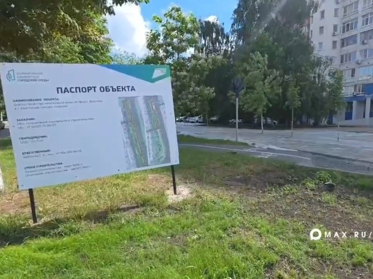     Благоустройство на проспекте Ватутина в Белгороде завершат к 5 августа, фото: скриншот видео max.ru/beladm31