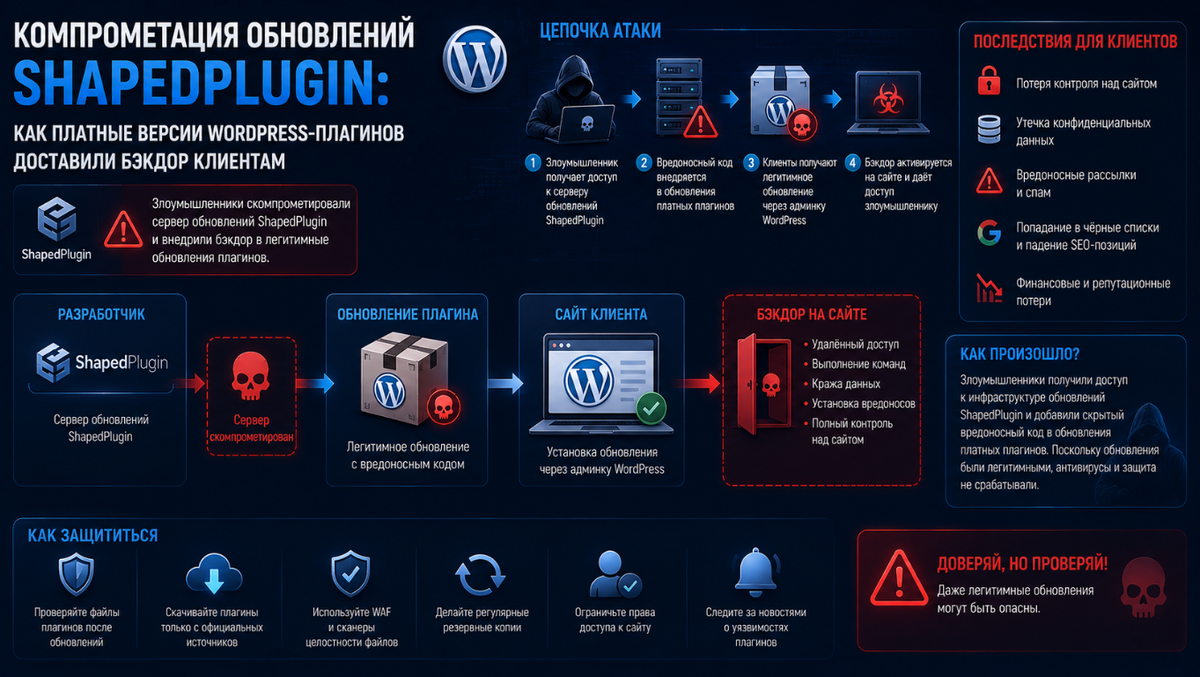 Механизм заражения (LicenseLoader.php → поддельный плагин)