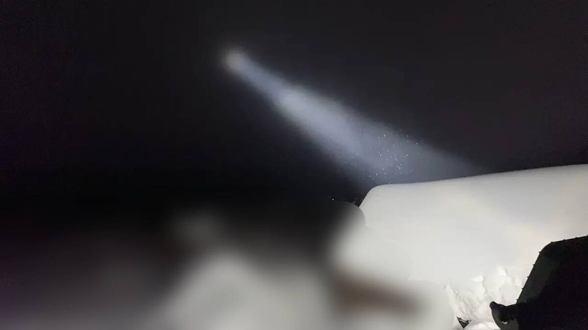 Тест работы прожектора ПВО СОВА