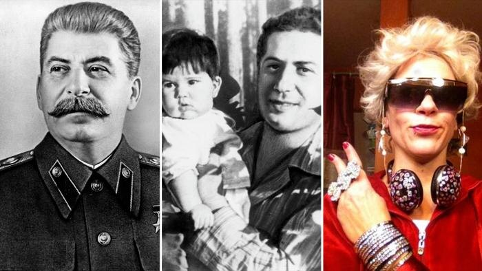 Иосиф Сталин, Яков Джугашвили с дочерью Галиной, внучка Сталина Крис Эванс. Фото © Wikipedia / Иван Шагин © РИА Новости © Facebook (признан экстремистской организацией и запрещён на территории Российской Федерации) / EvansShades