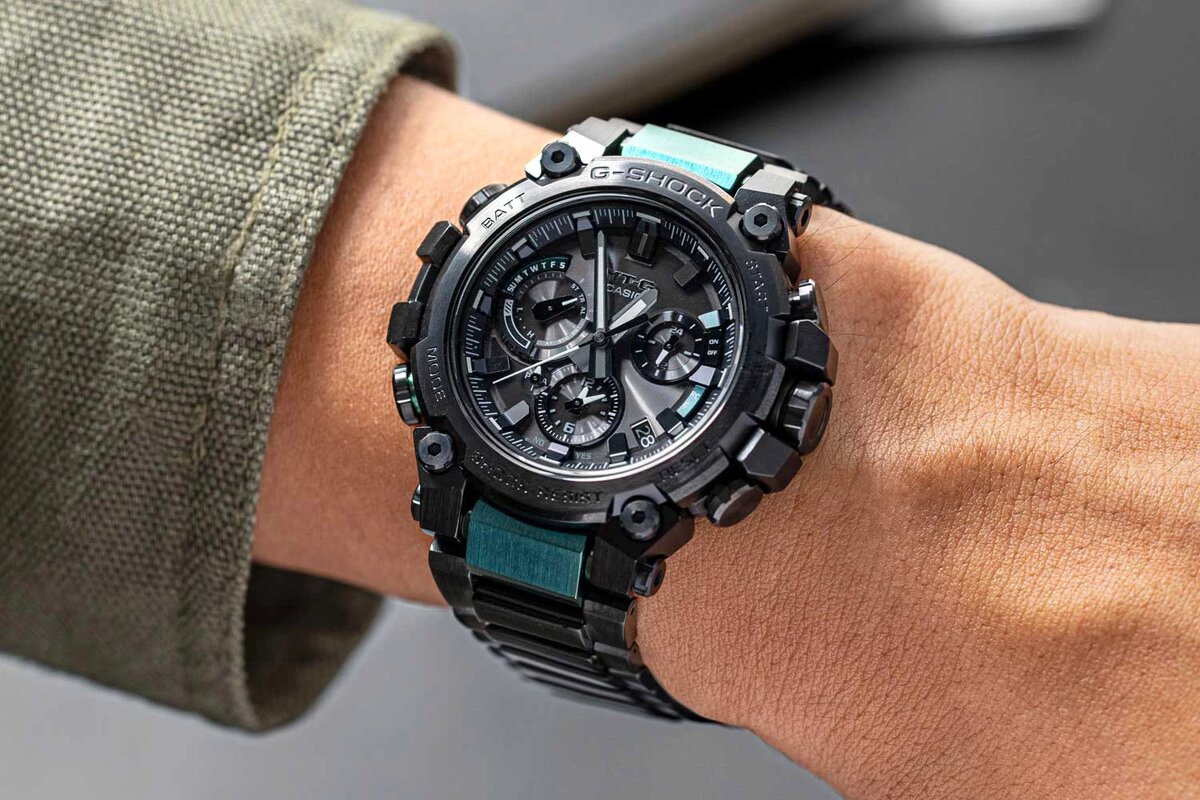 Часы G-Shock MTG-B3000BD-1A2 — премиальная модель, собирается на высокотехнологичном производстве в Японии