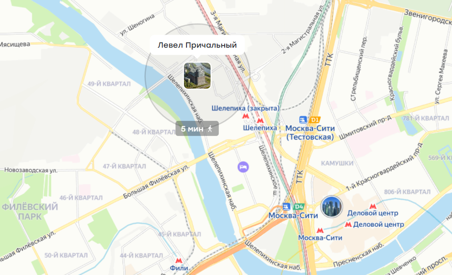 До Москва-Сити можно доехать на машине всего за 10 минут