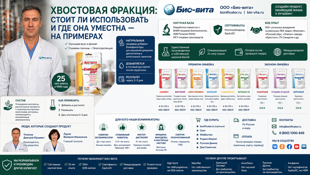 Хвостовая фракция на примерах ее использования в разных сферах